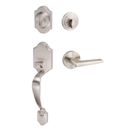 Sure-Loc Hardware Sure-Loc Hardware Coral Handleset, Basel Round Handleset Trim, Satin Nickel CR507-BS-RD 15